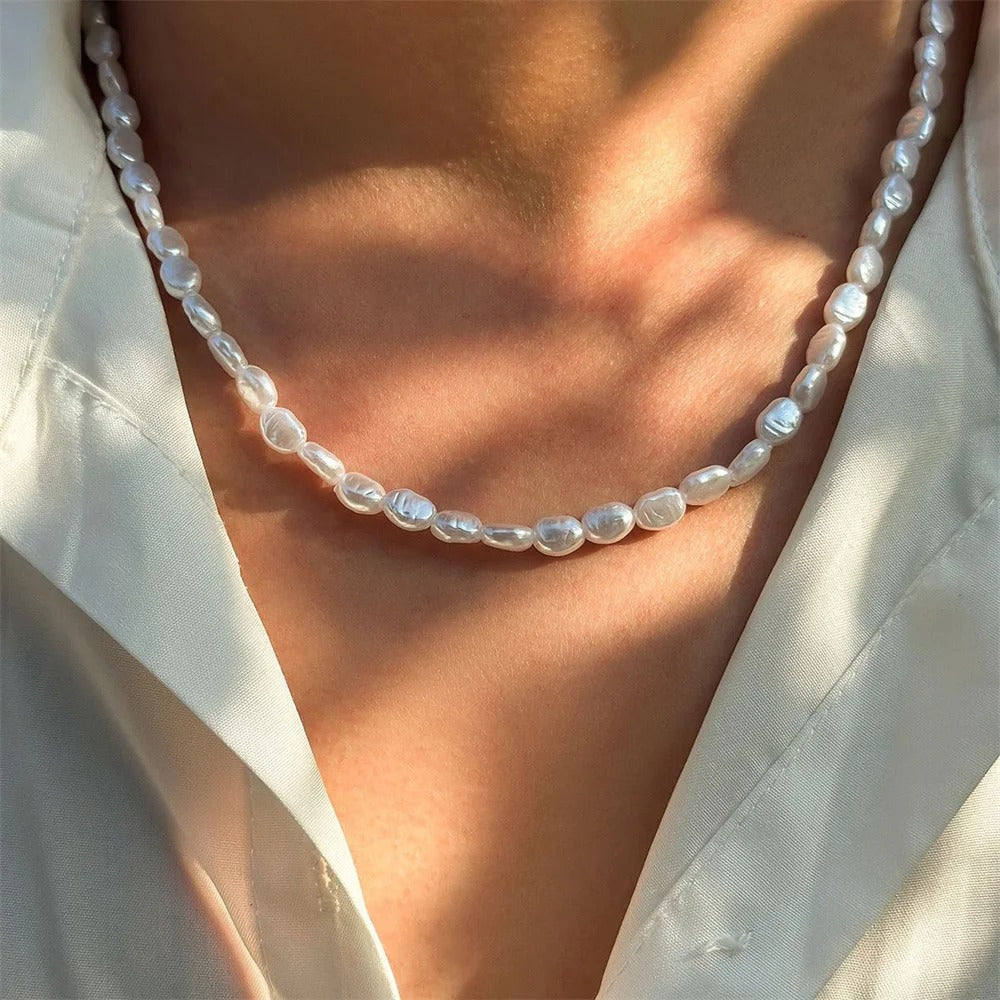 Baroque Imitation Pearl Necklace