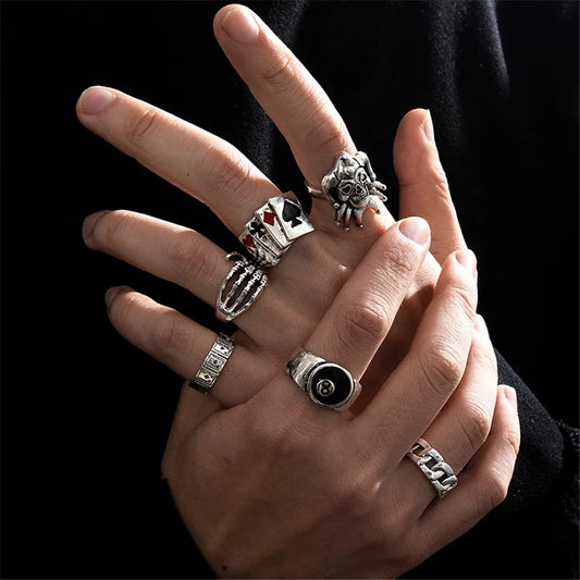 Joker 6pcs Ring Set