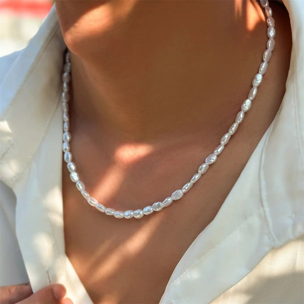 Baroque Imitation Pearl Necklace